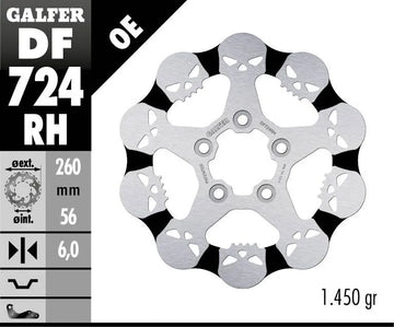 Harley-Davidson XR 1200 X [2011-2013] - Fester Bremsscheibe Skull – Bild 2