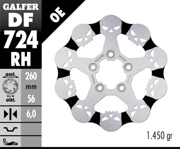 Harley-Davidson XR 1200 X [2011-2013] - Disque de frein fixe Skull - Image 4