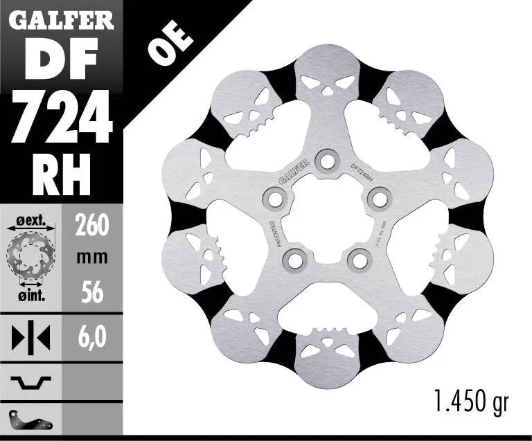 Harley-Davidson XR 1200 [2008-2010] - Fixed brake disc Skull - picture 2