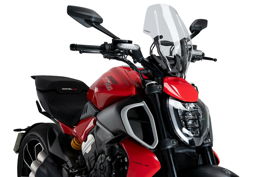 DUCATI DIAVEL V4 [2025] - Verstellbare New Generation Scheibe | Klar | PUIG 21713W