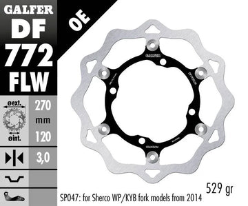 Sherco 2.5 250 I Enduro [2005-2006] - floating wave brake disc, grooved – picture 2