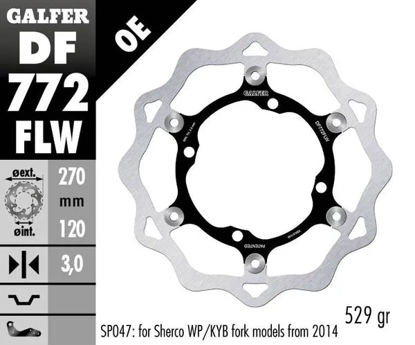 Sherco ST 250 Factory [2016] - floating wave brake disc, grooved – picture 4
