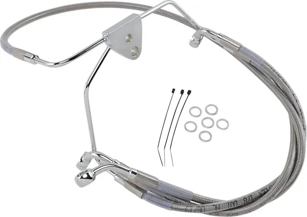 Harley Davidson Flhtcui [DRAG SPECIALTIES] – Edelstahl-Bremsleitungs-Kit, verlängert