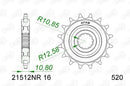 Yamaha XJ 6 N (RJ 22) [2013-2016] - Kettenkit 520 XSR4 - 16/46-118 - Standard Kettenrad Stahl