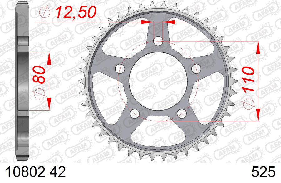 Honda CRF 1100 L Africa Twin DCT ABS [2020-2025] - Kettenkit 525 XHR4 - 16/42-124 - Standard Kettenrad Stahl