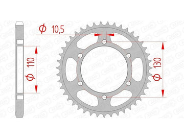 Suzuki Katana 1000 [2019-2026] - Kettenkit 525 XHR4 - 17/44-116 - Standard Kettenrad Stahl