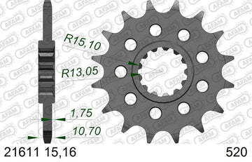 Yamaha Ténéré 700 [2025-2026] - Chain kit 520 XHR4 - 15/46-122 - Standard sprocket steel