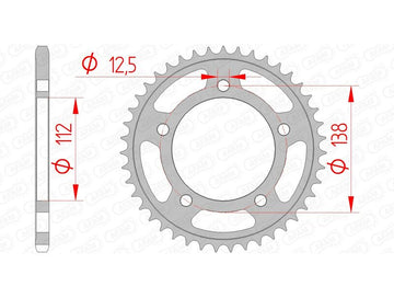 Honda NC 750 X ABS (RC 90) [2022-2024] - Kettenkit 520XSR 16/43-114 - Standard Kettenrad
