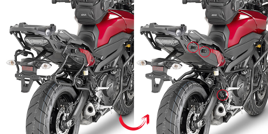 YAMAHA MT 09 TRACER [2015-2017] - Support de valise latérale à dégagement rapide