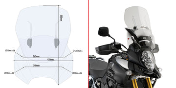 SUZUKI DL 1000 V STROM [2017-2019] - Specific sliding windshield