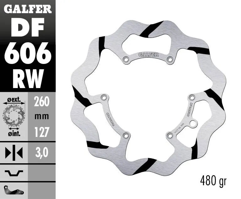 Husqvarna WR 450 [1971-1975] - DISQUE DE FREIN FIXE WAVE RAINURÉ OVERSIZE – photo 2