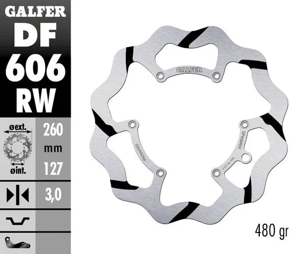 Husqvarna WR 450 [1971-1975] - DISQUE DE FREIN FIXE WAVE RAINURÉ OVERSIZE – photo 4