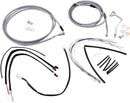 harley davidson fltruse [BURLY BRAND] - Complete stainless steel handlebar cable/brake line kit-1