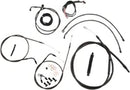 Harley Davidson Fxsb [LA CHOPPERS] – Komplettes Midnight geflochtenes Lenkerzug-/Bremsleitungs-Kit
