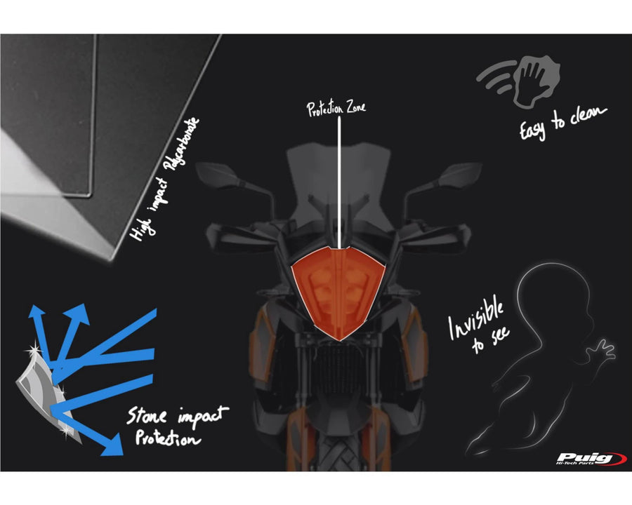 KTM 390 ADVENTURE SW [2024] – Headlight protection – Transparent
