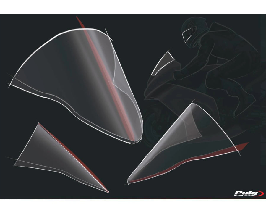 DUCATI PANIGALE V2 [2024] – R-Racer Screen – Transparent