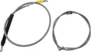 harley-davidson street bob [LA CHOPPERS] – Komplettes Edelstahl-geflochtenes Lenkerzug-/Bremsleitungs-Kit-1