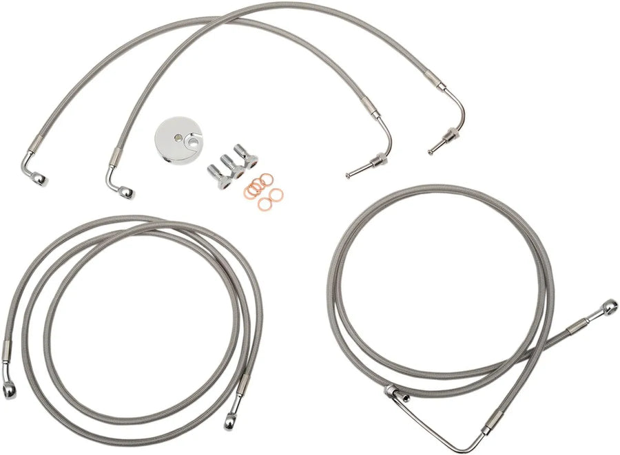 harley davidson fltruse [LA CHOPPERS] - Kit de conduites de frein en acier inoxydable