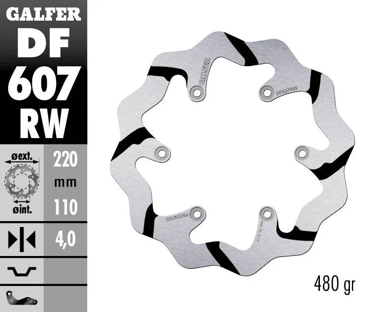 Ktm GS 125 [1983-1985] - BREMSSCHEIBE FIXED WAVE GROOVED OVERSIZE – Bild 2