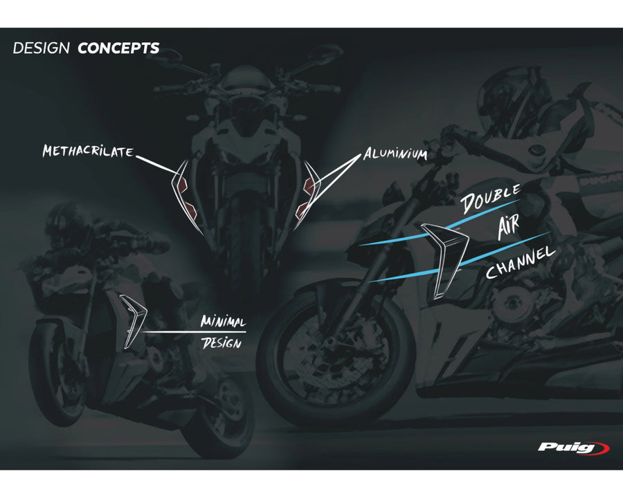 DUCATI STREETFIGHTER V2 [2024] – Naked Verkleidungsscheibe Windschild Side