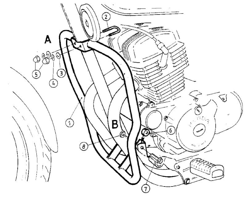Honda CMX 250 Rebel [1996-2001] - barre de protection des moteurs