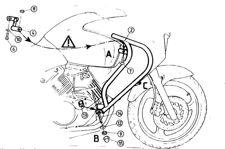 Honda Varadero 125 [2001-2006] - Motorschutzbügel