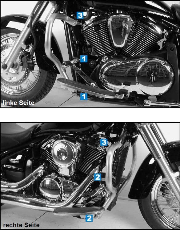 Kawasaki VN 900 Classic [2006-2017] - barre de protection des moteurs