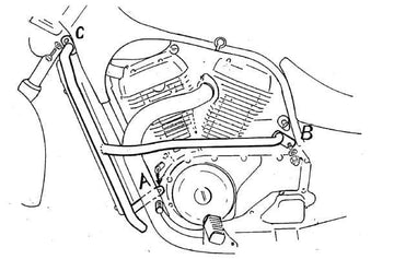 Suzuki vs 600 GLP Intruder [1995-1997] - barre de protection des moteurs