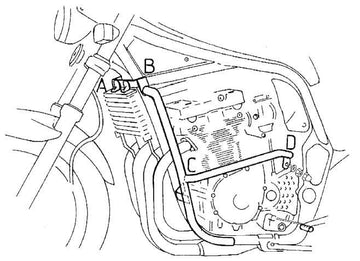 Suzuki GSF 1200 S [1996-2000] - barre de protection des moteurs