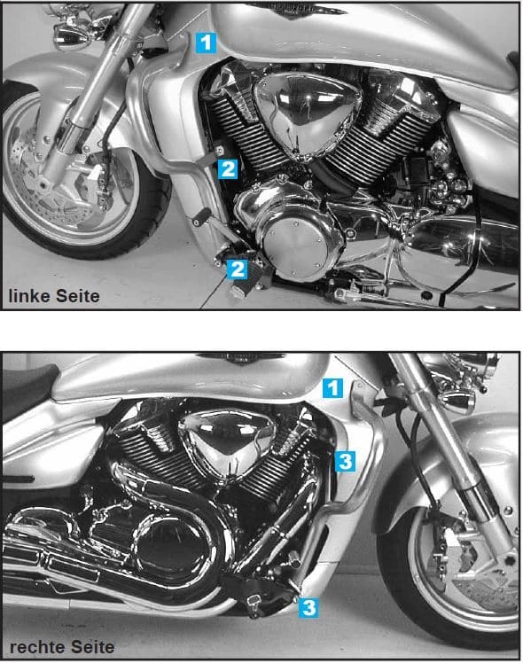 Suzuki M 1800 [2006-2012] - barre de protection des moteurs