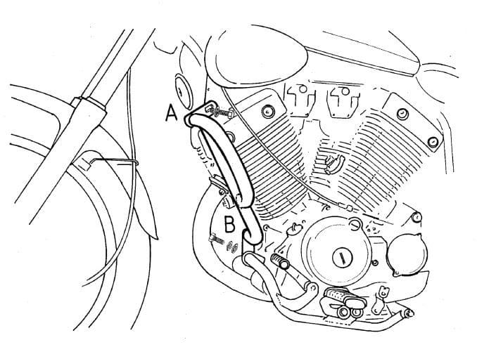 Yamaha XV 535 [1988-2003] - barre de protection des moteurs