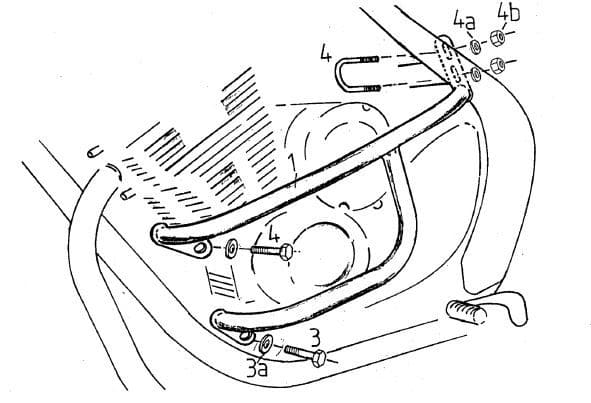 Yamaha XJ 600 S [1991-1995] - barre de protection des moteurs