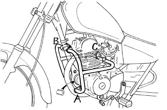 Yamaha SR 125 [1996-2001] - Pare moteur