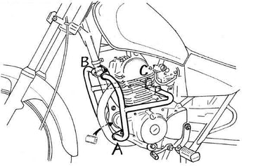 Yamaha SR 125 [1996-2001] - Pare moteur