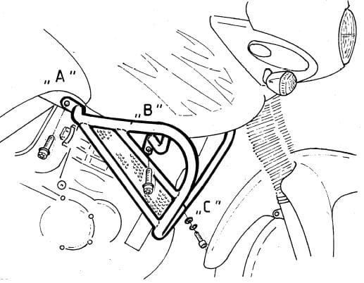 Triumph Tiger [1999-2000] - barre de protection des moteurs
