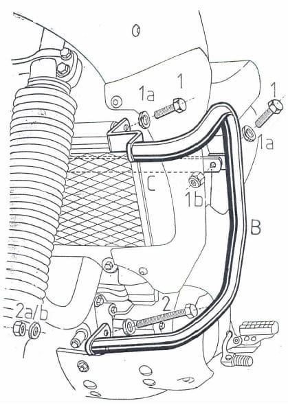 Yamaha XTZ 660 Ténéré [1991-1993] - barre de protection des moteurs