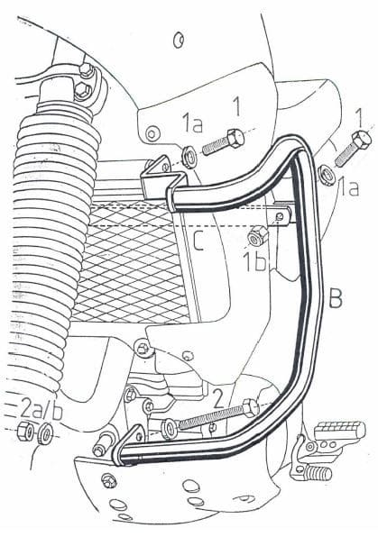 Yamaha XTZ 660 Ténéré [1991-1993] - barre de protection des moteurs