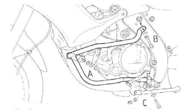 Aprilia Pegaso 650 [1997-2004] - barre de protection des moteurs