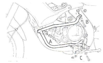 Aprilia Pegaso 650 [1997-2004] - barre de protection des moteurs