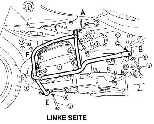 BMW R 850 R [1994-2002] - barre de protection des moteurs