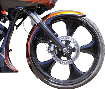 harley davidson touring [PAUL YAFFE BAGGER NATION] – Garde-boue en acier DEI 21", 23", 26" - 0
