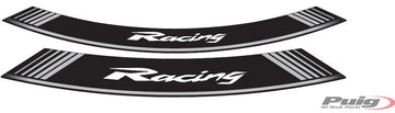 PUIG Racing Felgenrandaufkleber – Universal | Silber | PUIG 5531P