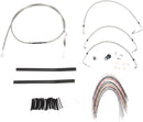 harley davidson flhtc [BURLY BRAND] - Complete stainless steel handlebar cable/brake line kit-2