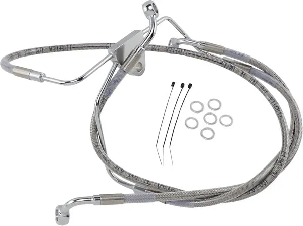 Harley Davidson Flhtcui [DRAG SPECIALTIES] – Edelstahl-Bremsleitungs-Kit, verlängert