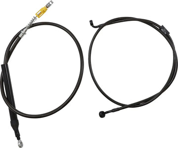 harley davidson flfb [LA CHOPPERS] - Kit complet de câbles de guidon/ligne de frein tressés minuit
