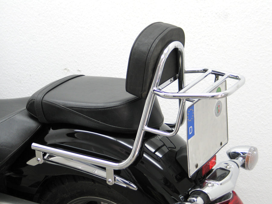 Yamaha XVS 1300 Midnight Star [2007-2016] - Bar sissy en pipe avec oreillers et porte-bagages