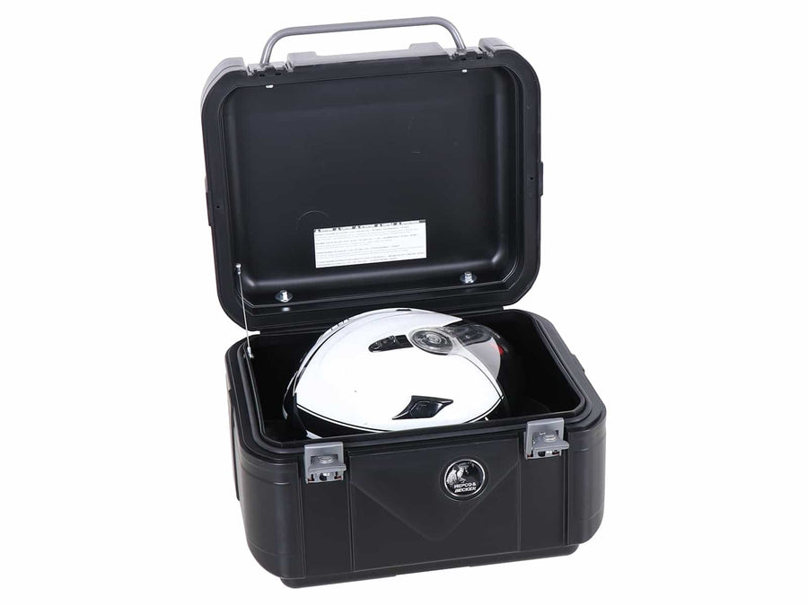 Topcase [Hepco & Becker] - Gobi Black Edition with silver inlays - for topcase carriers