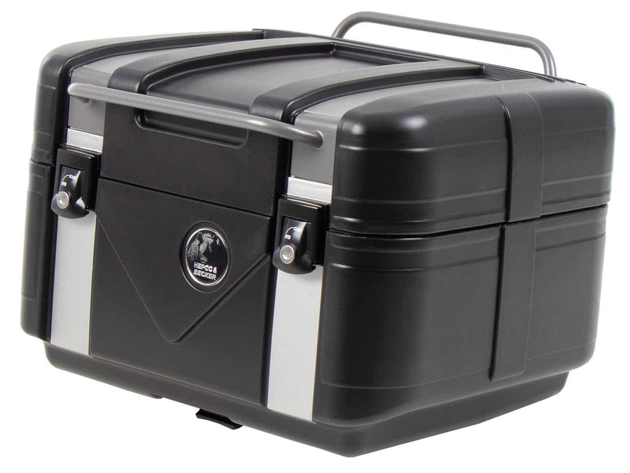 Topcase [Hepco & Becker] - Gobi Black Edition with silver inlays - for topcase carriers