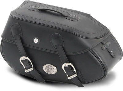 Motorcycle bag [Hepco & Becker] - leather Buffalo Big black left - tube pannier holder
