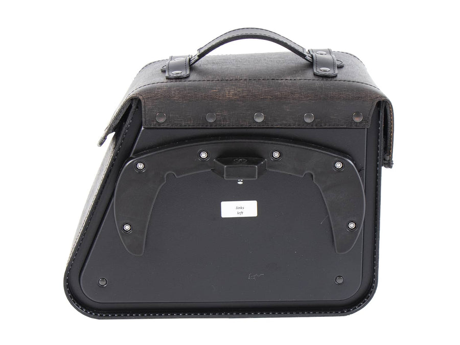 Motorcycle bag [Hepco & Becker] - Rugged side bag left brown C-Bow – C-Bow